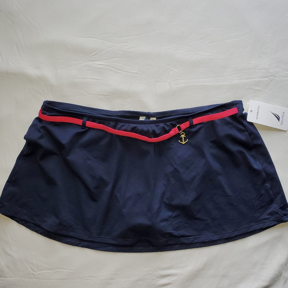 Nautica belted swim skirt/skort